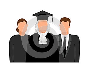 Judge, lawyer and procurator icons