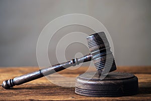 Judge`s mallet. The criminal law