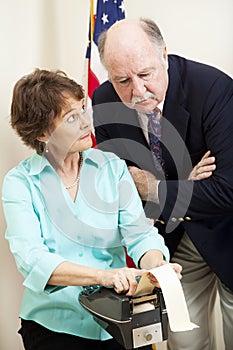 Judge with Stenographer