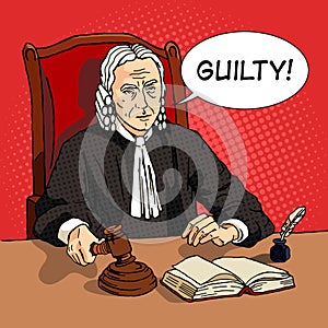 Judge verdict comic book vector