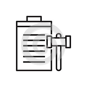 Judgment Clipboard Icon - Court Notes Icon