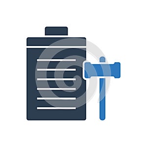 Judgment Clipboard Icon - Court Notes Icon