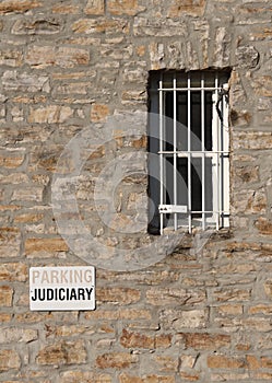 Judiciary Parking and Jail Window photo