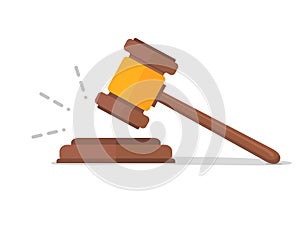 Judje hammer icon law gavel. Auction court hammer bid authority concept symbol