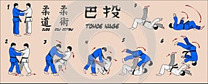 Judo circle throw