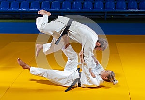 Judo man and woman