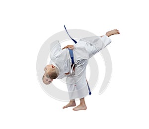 Judo throws in perfoming athletes in judogi
