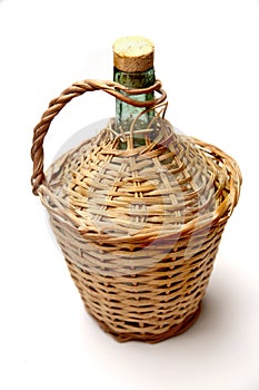 Jug with bamboo weaving