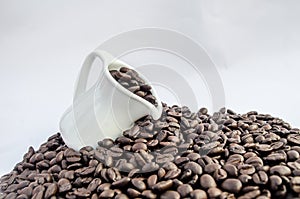 Jug and coffee beans