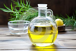 a jug of distilled water with essential oils