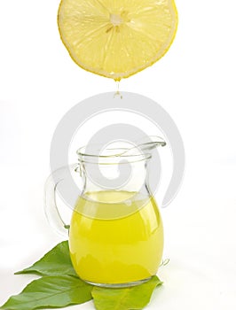 Jug of a fresh lemon juice