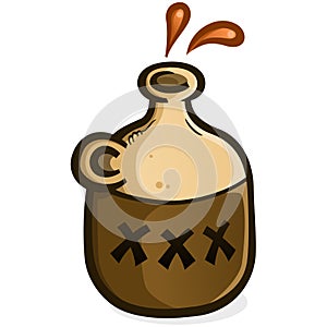 Moonshine Jug Vector Icon Illustration photo