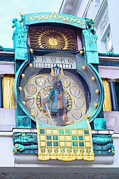 Jugendstil Ankeruhr Vienna Clock, Austria