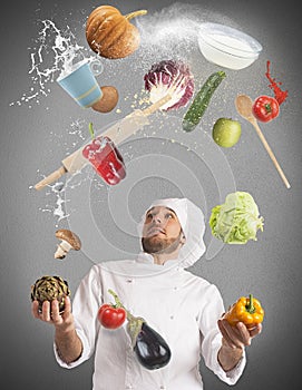 Juggle while cooking