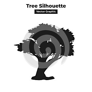 Juggle forest tree silhouette vector graphic isolated design