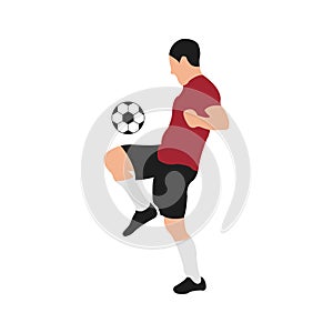 Illustration of a man juggling the ball.