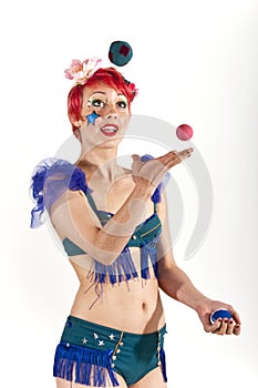 Juggling balls in the air