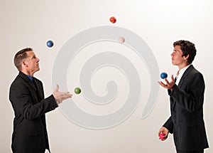 Juggling businessmen
