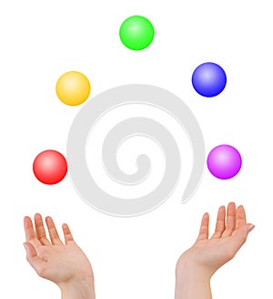 Juggling hands