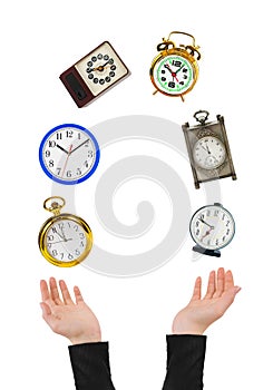 Juggling hands and clocks
