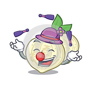 Juggling jicama in the a cartoon shape