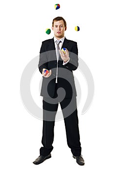 Juggling man