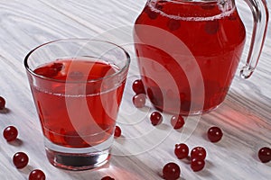 Juice from the berries of red cranberries