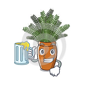 With juice boston fern with the cartoon shape