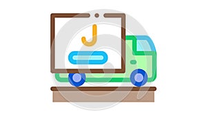 juice delivering truck Icon Animation