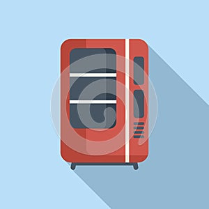 Juice drinking machine icon flat vector. Transported supply