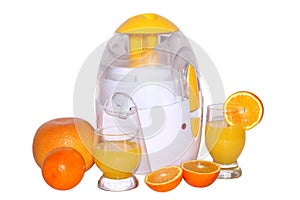 Juice extractor and oranges photo