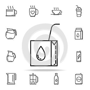 juice in plastic packaging dusk icon. Drinks & Beverages icons universal set for web and mobile