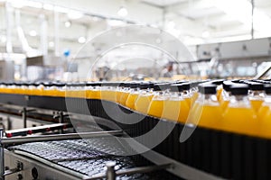 Juice and soda bottling factory