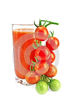 Juice tomato in a tall glass