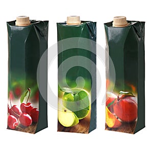 Juices packs with cap photo