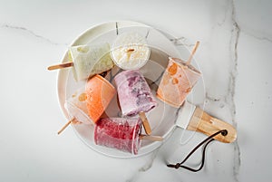 Juices and smoothie popsicles