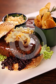 Juicy beef burger