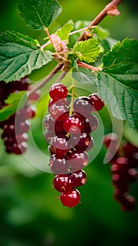 Juicy blackcurrant berries showcased in professional advertisinggraphy