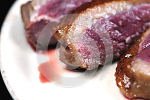 Juicy duck breast