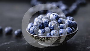 Juicy and fresh blueberries on a beautiful background