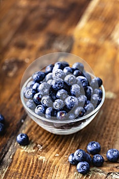 Juicy and fresh blueberries on a beautiful background