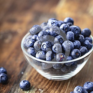 Juicy and fresh blueberries on a beautiful background