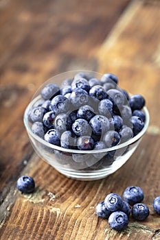 Juicy and fresh blueberries on a beautiful background