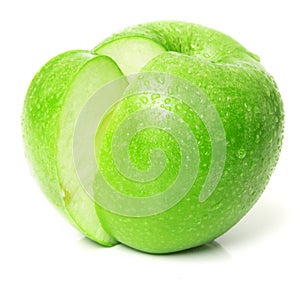 Juicy green apple