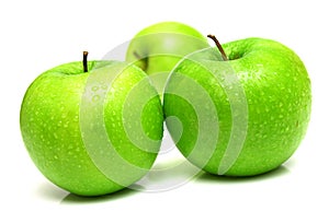 Juicy green apples 4