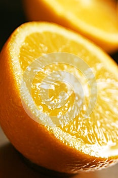 Juicy half oranges photo