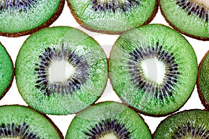 Juicy kiwi fruit closeup