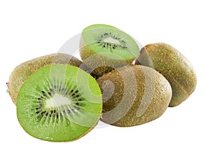 Juicy kiwis in slices