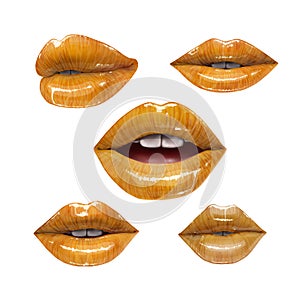 Juicy lips set