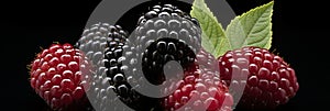 Juicy mulberries. captivating macro shot of a delicious background for an irresistible banner
